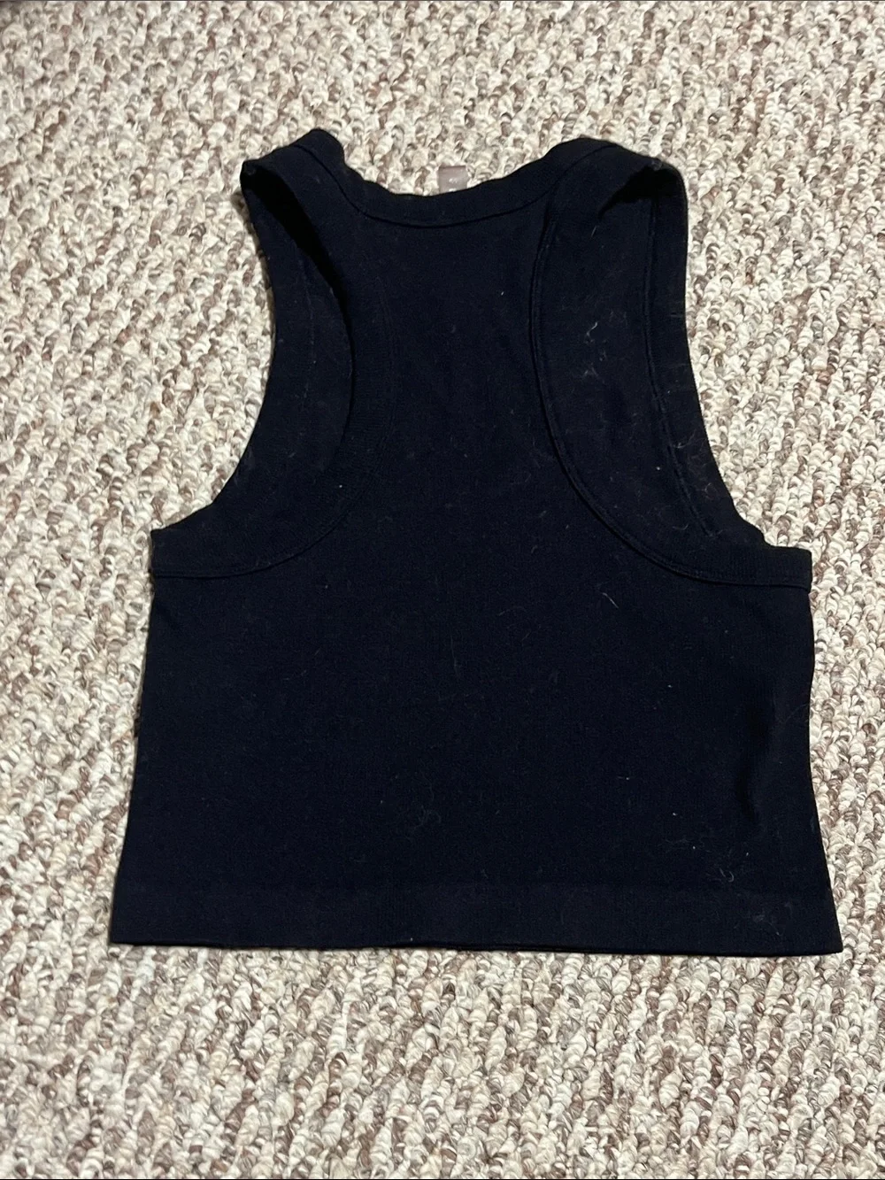 Girls Black Tank Top with Rhinestone Heart & Wings